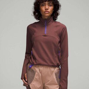 Lululemon Women's Tech Fleece Hiking 1/4 Zip Pullover Dark Oxide Size 4